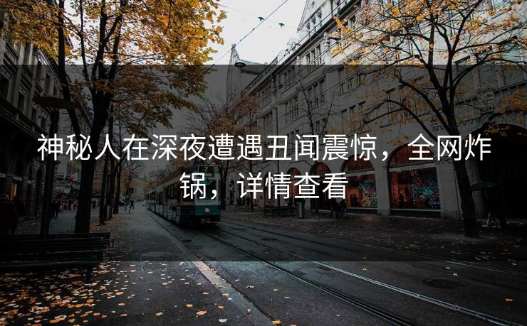 神秘人在深夜遭遇丑闻震惊,全网炸锅,详情查看 神秘人在深夜遭遇丑闻震惊,全网炸锅,详情查看